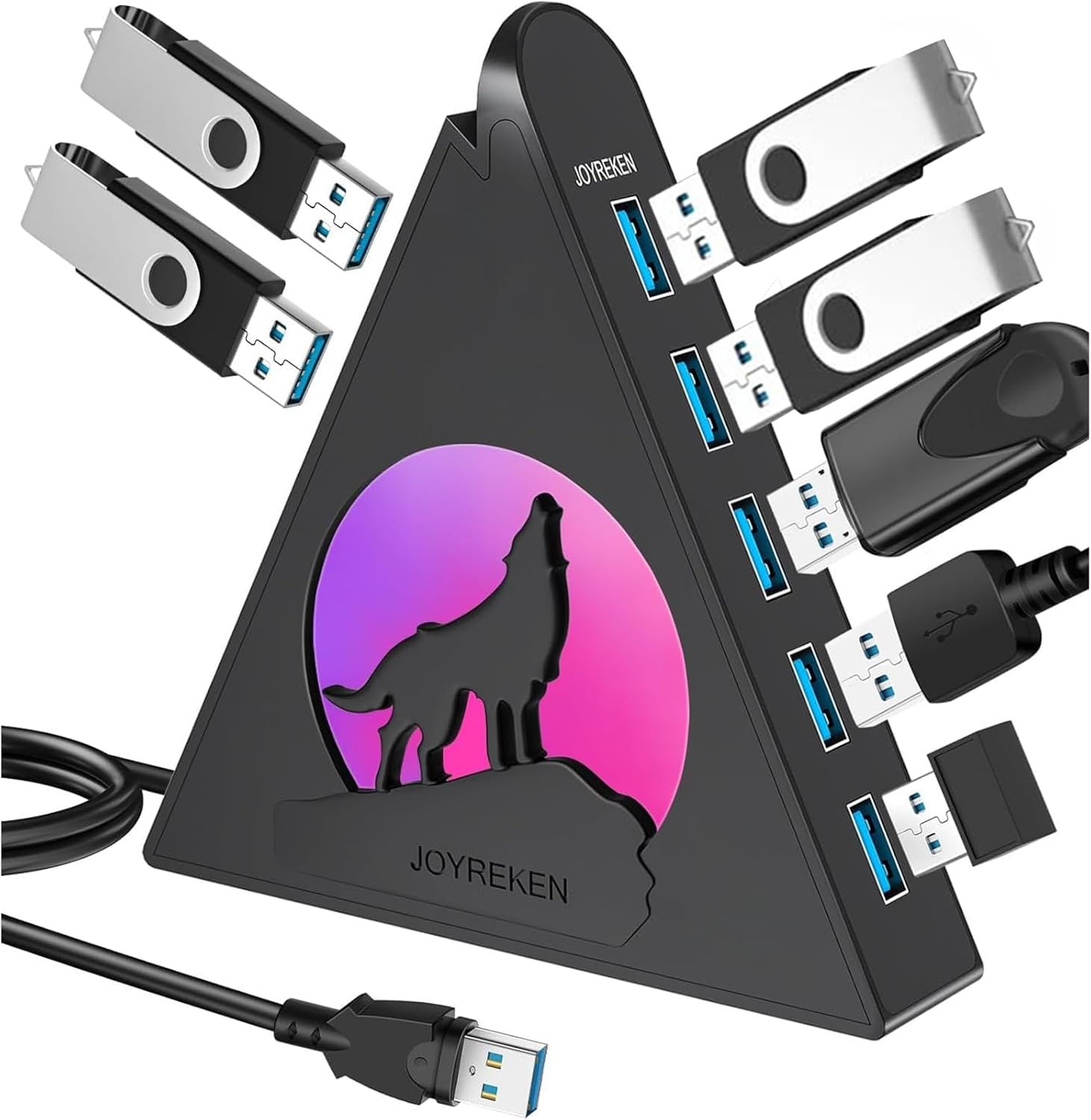 Amazon.com: JoyReken 7-Port USB 3.0 Hub, Vertical USB Hub Splitter
